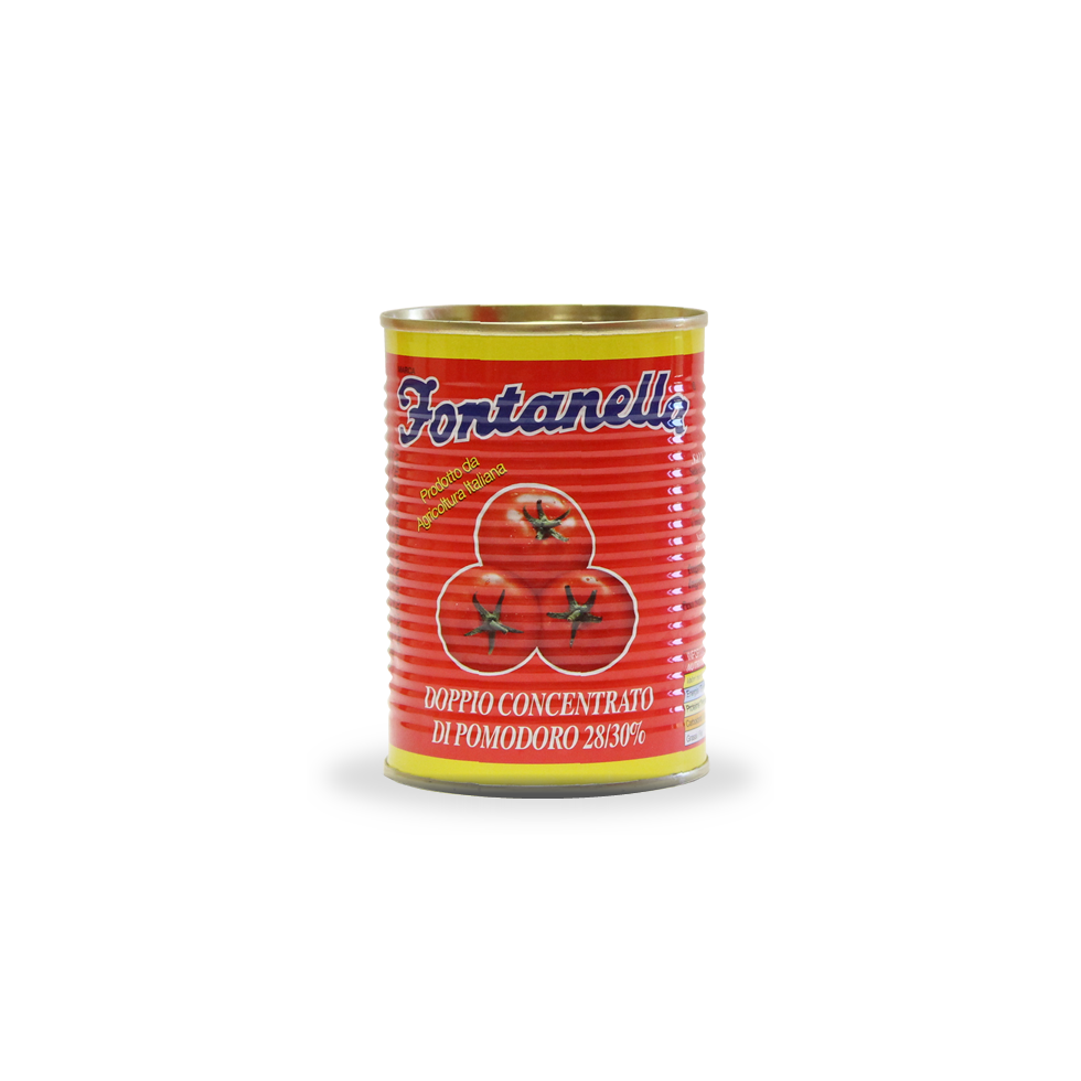 Doppio concentrato di pomodoro 400g da 12 pezzi - Fontanella 1957 - Pomodori  Pelati, Legumi, Ortaggi e Frutta - Consorzio del Pomodoro San Marzano dell'Agro  Sarnese Nocerino - Mercato San Severino (SA), Campania, Italia